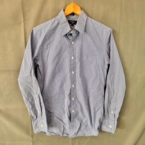 J.Crew Thompson Men's Small Blue & White Gingham Shirt Long Sleeve Button Front